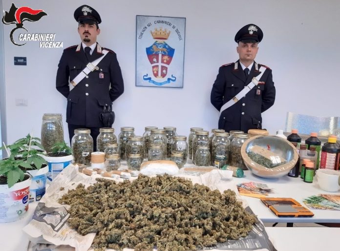 Carabinieri sequestrano marijuana (foto d'archivio)