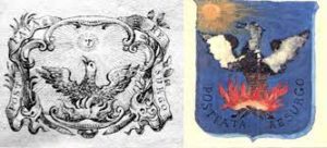 Primo bozzetto ad acquerello dello stemma di Formia