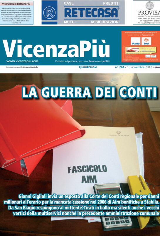 VicenzaPiu n.244, 11 novembre 2012