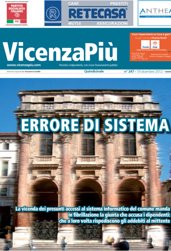 VicenzaPiu n.247, 19 dicembre 2012