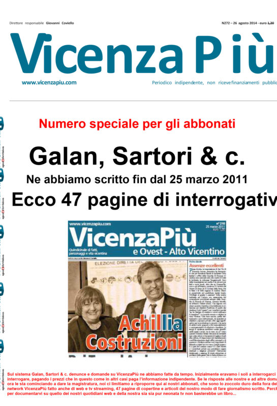 VicenzaPiù n.272, 26 agosto 2014