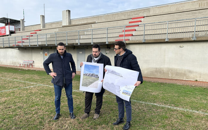 Tribuna coperta per il campo da Rugby dei Ferrovieri copia