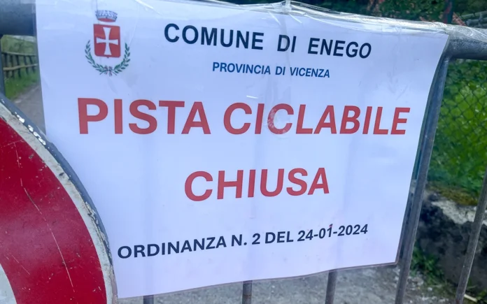 frana ciclabile valsugana enego