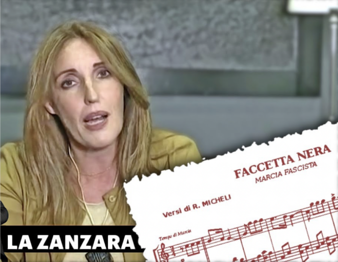 Elena Donazzan, Faccetta nera a La Zanzara