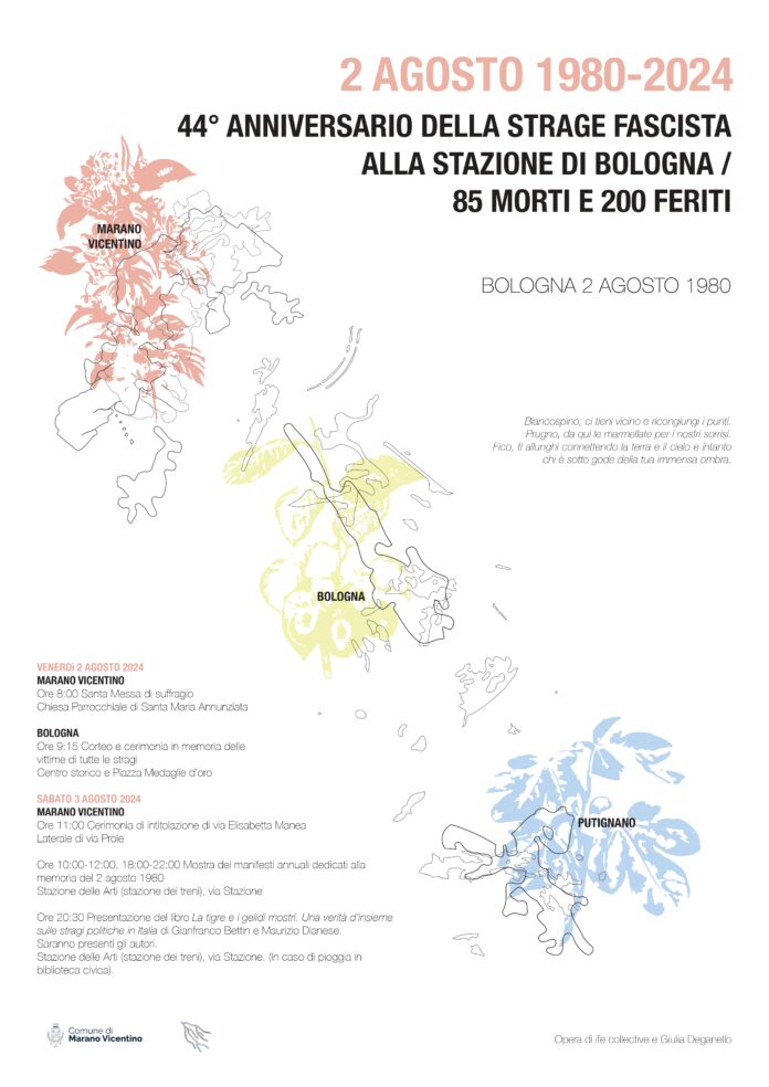 Strage di bologna la commemorazione 2024 a Marano Vicentino