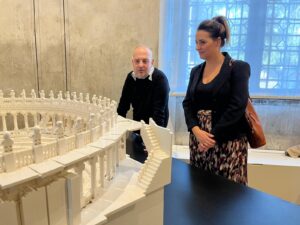 Teatro limpico di Lego, assessore fantin e autore Alessio