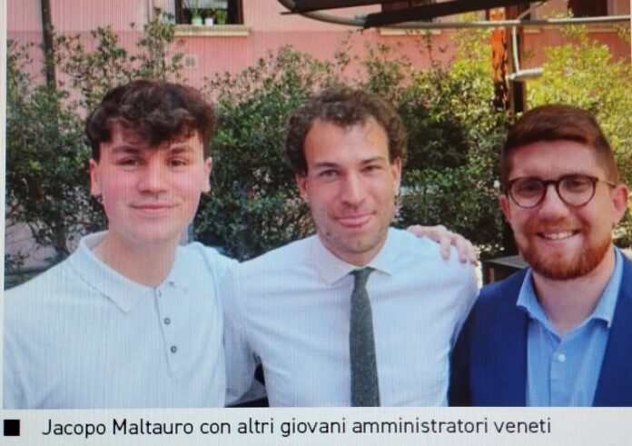 Jacopo Maltauro con altri giovani amministratori veneti