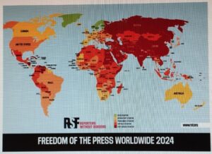 Libertà di stampa nel mondo nel 2024