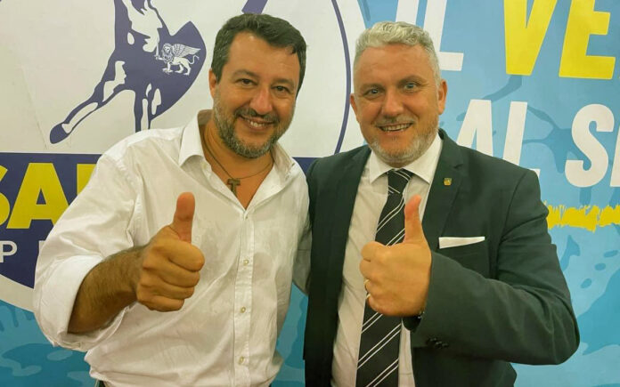 Matteo Salvini e Giulio Centenaro