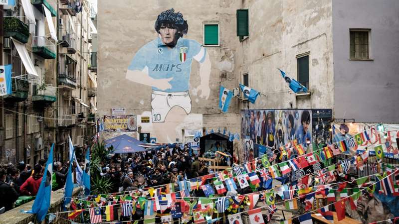 Murale di Diego Armando Maradona a Napoli