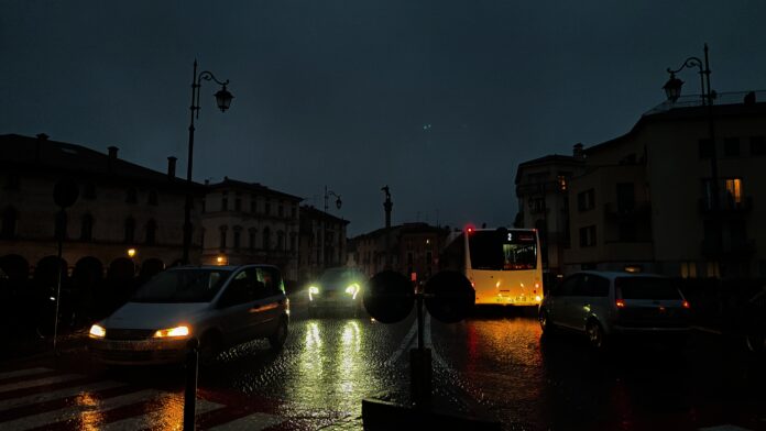 Blackout illuminazione pubblica a Vicenza, foto di Raffaele Colombara