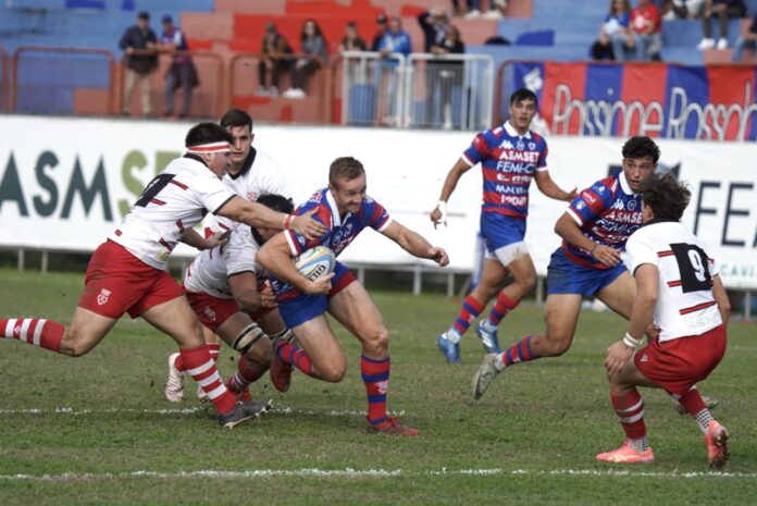 Rangers Rugby Vicenza, un’azione a Rovigo