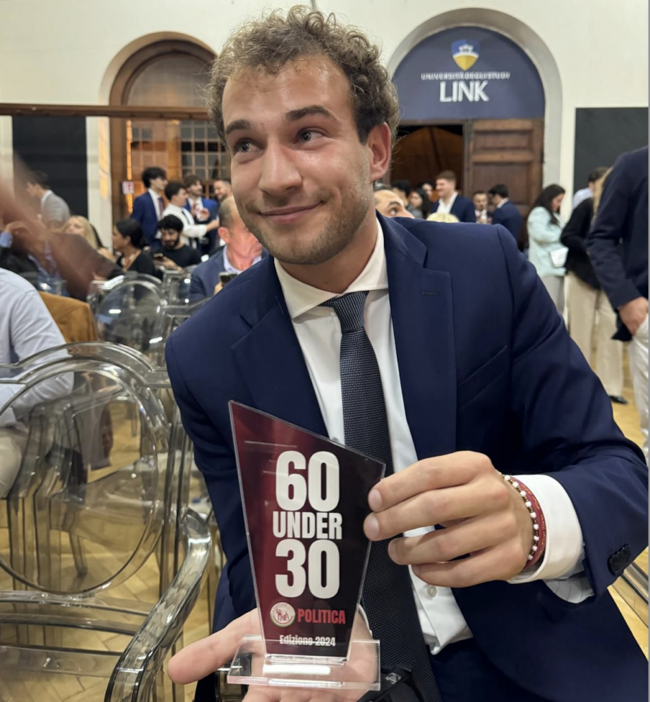 Jacopo Maltauro, capogruppo della Lega a Vicenza, alla Link col premio di Roma Capitale, Giovane Roma e L'Espresso come uno dei "60 under 30 che stanno cambiando il Paese"