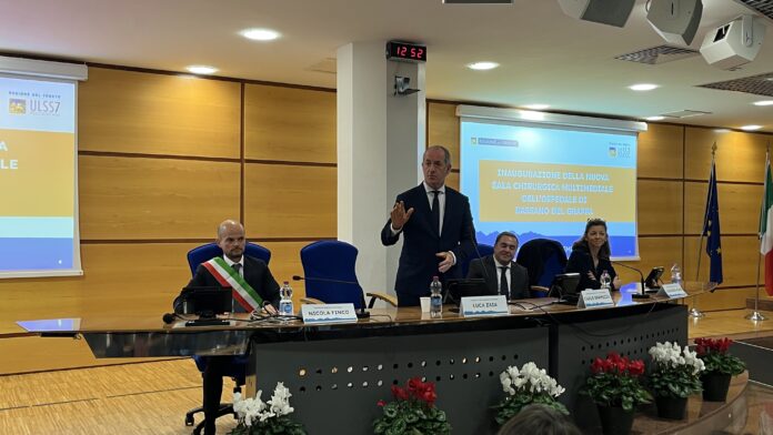 presentazione sala operatoria all'ospedale san bassiano