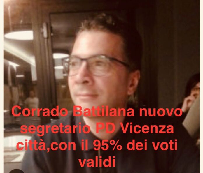 Corrado Battilana, il nuovo segretario del PD Vicenza città