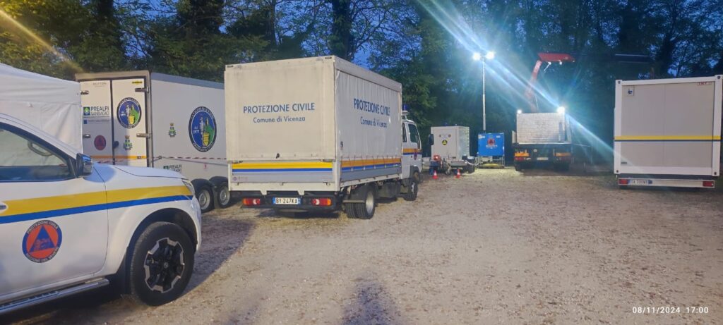 Il gruppo comunale di protezione civile di Vicenza all’esercitazione regionale di Valdobbiadene sul rischio terremoto