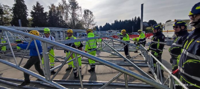 Il gruppo comunale di protezione civile di Vicenza all’esercitazione regionale di Valdobbiadene sul rischio terremoto