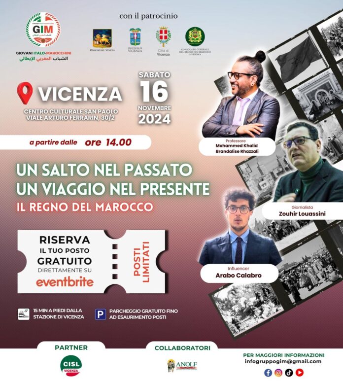 Giovani italo marocchini il 16 novembre a Vicenza