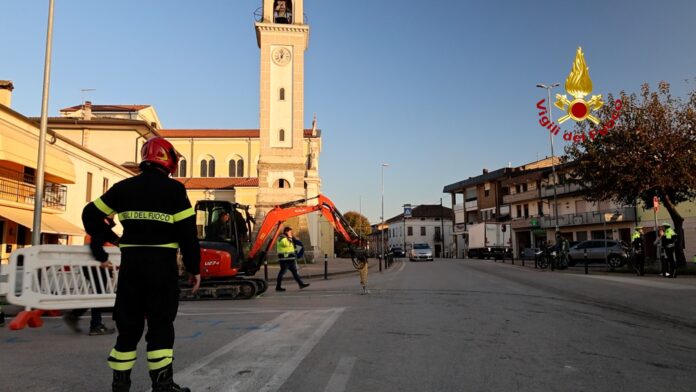 Lanzè di quinto vicentino, vigili del fuoco al lavoro per rottura tubature