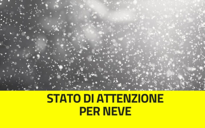 neve in arrivo, stato di attenzione a vicenza