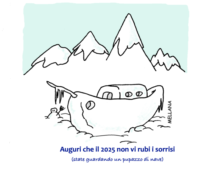 Auguri per il 2025, state oservando un pèupazzo di... nave, di Almor e Mellana