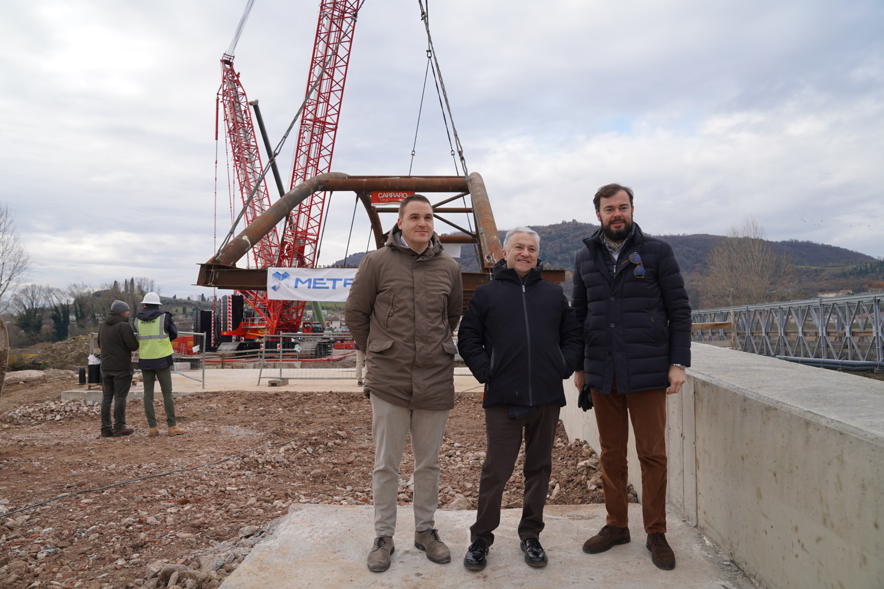 ponte di secula, da sinistra, Zennaro, urbani e Gonzo