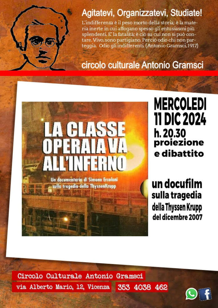 circolo gramsci la classe operaia va all'inferno