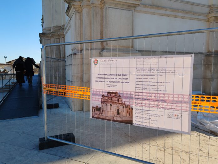 Santuario di Monte Berico, nuove rampe di accesso in costruzione