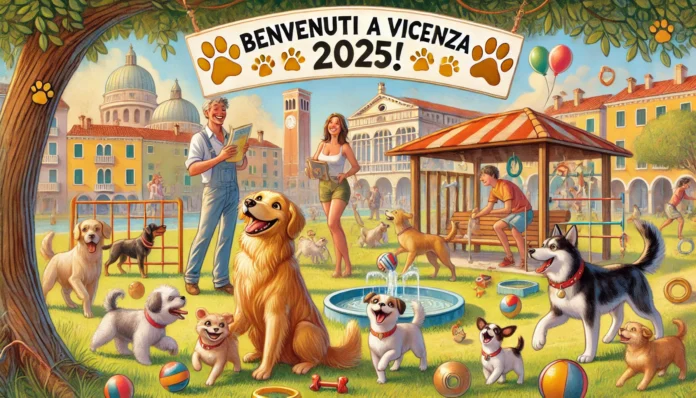 Cani e padroni più liberi a Vicenza (immagine realizzata con l'aiuto dell'AI)