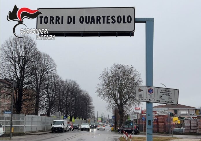 L'intervento dei Carabinieri a Torri di Quartesolo