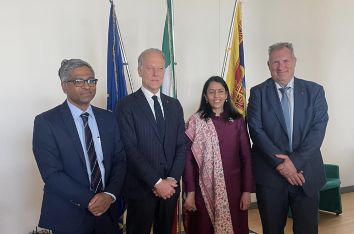 L’ambasciatrice dell’India a Vicenza Vani Rao all'incontro con il sistema economico berico