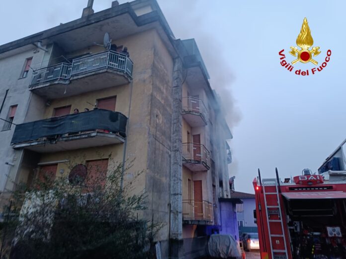 Sarego, il condominio dove è scoppiato l'incendio