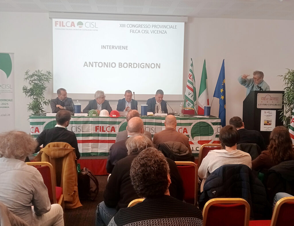 congresso provinciale Filca Cisl a Vicenza