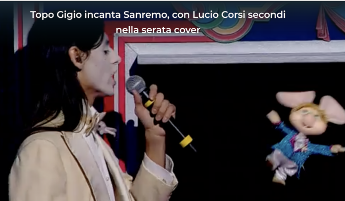 l festival di Sanremo la rivelazione è... Topo Gigio nella performace con Lucio Corsi