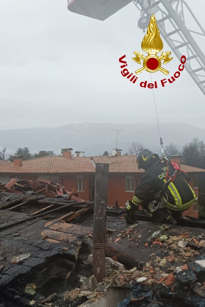 Intervento Vigili del Fuoco incendio Bassano del Grappa 