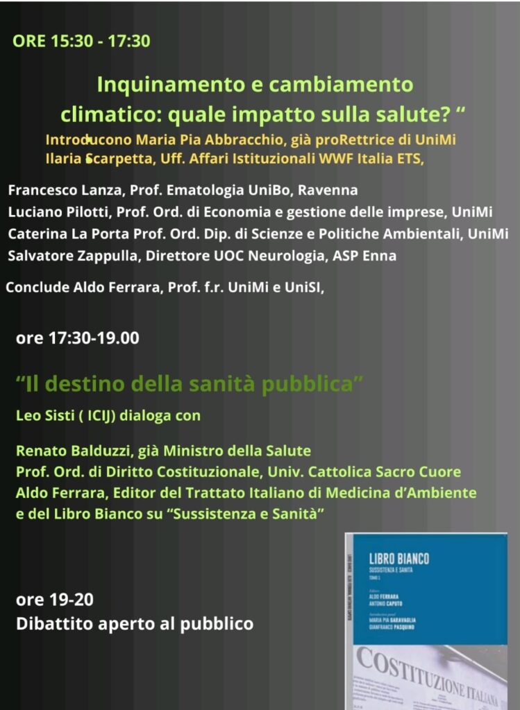 Prima giornata milanese su Ambiente, Salute ed Economia, seconda sessione