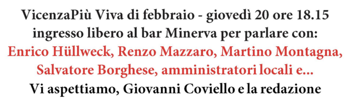 VicenzaPiù Viva, incontro al bar Minerva