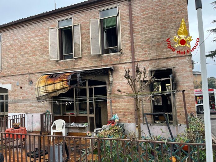 Vicenza Incendio in casa a schiera