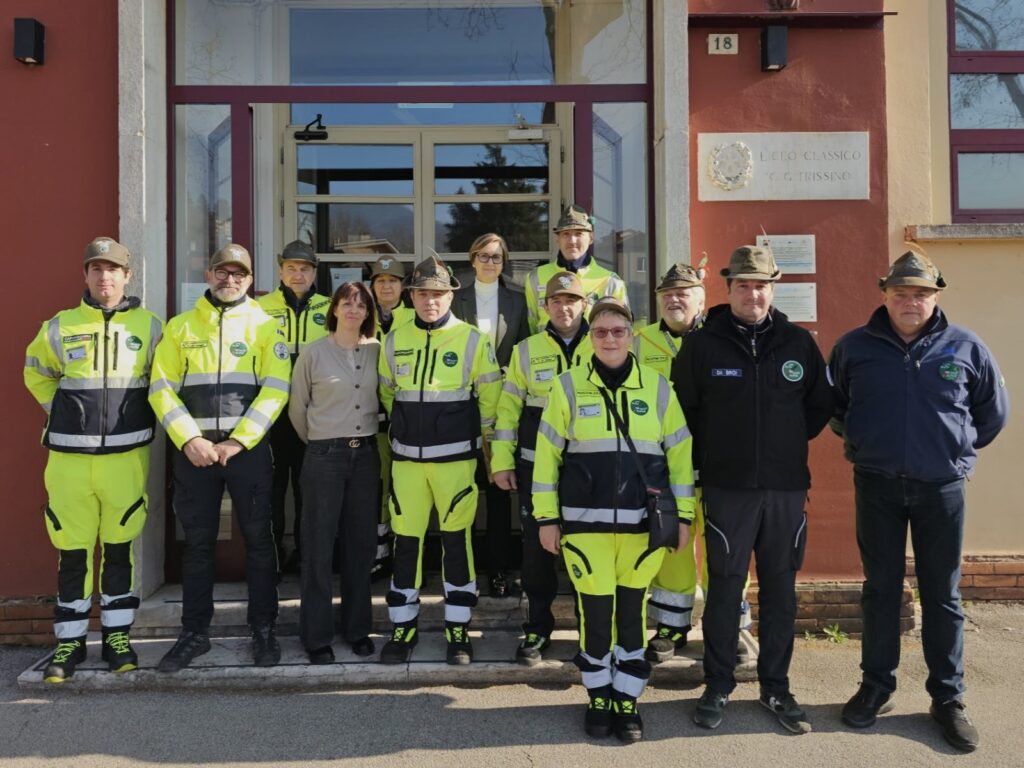 Protezione Civile A.N.A. Valdagno, i relatori di In-sicurezza all'esterno del Liceo classico