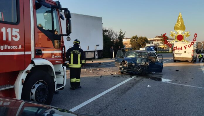 incidente stradale a Bolzano Vicentino